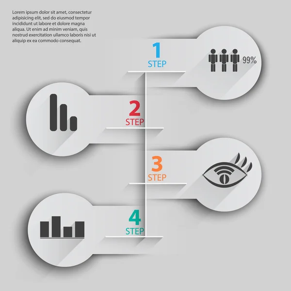 Papier Banner ontwerp sjablonen voor uw website of infographic. Vector — Stockvector