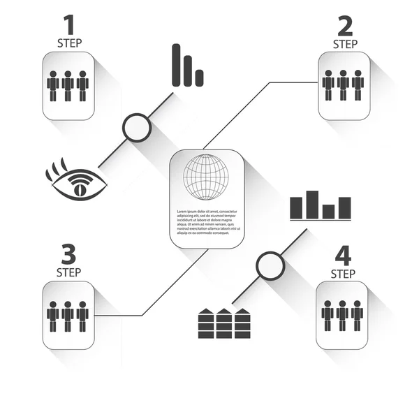 Plantillas de diseño de pancartas de papel para su sitio web o infografía. Vector — Vector de stock