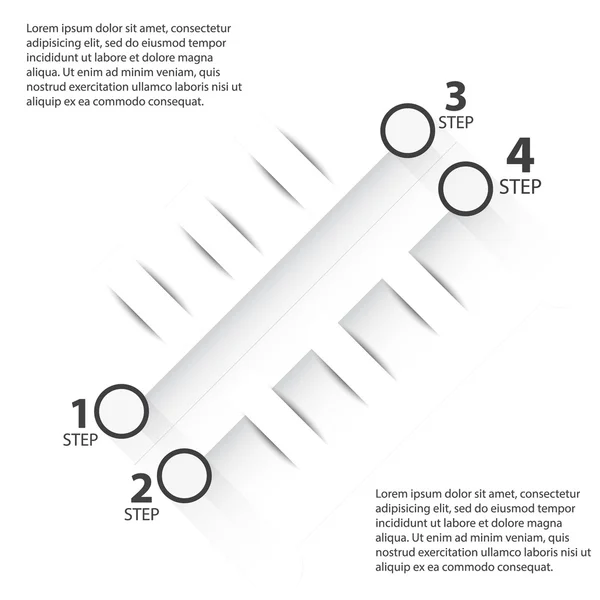 Plantillas de diseño de pancartas de papel para su sitio web o infografía. Vector — Vector de stock