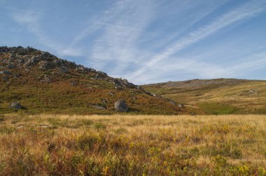 Portekiz 'in Arouca bölgesindeki granit dağlar..