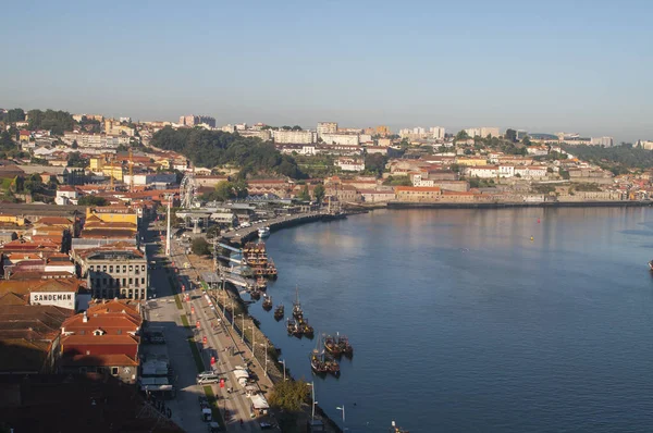 Widok Rzekę Douro Porto Portugalia — Zdjęcie stockowe