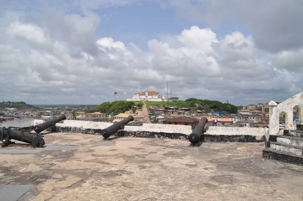 Meriam Kastil Elmina Sebuah Benteng Tua Eropa Kota Elmina Ghana — Stok Foto