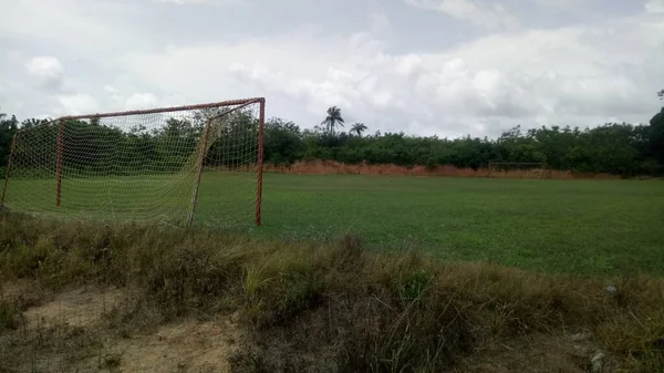 Campo Fútbol Verde Ghana África Imagen de stock