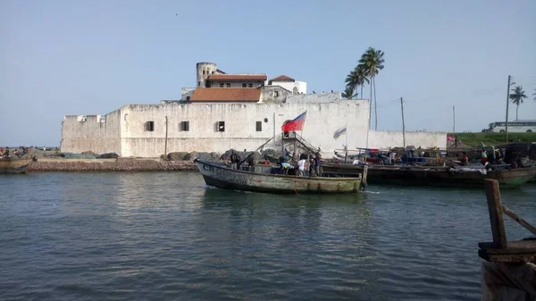 Kasteel Elmina Een Oud Europees Fort Stad Elmina Ghana Stockafbeelding