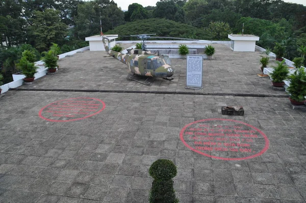 Śmigłowiec Dachu Pałacu Zjednoczenia Chi Minh Wietnam — Zdjęcie stockowe