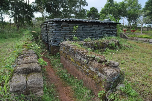 Rifugio Sulla Base Combattimento Khe Sanh Vietnam — Foto Stock