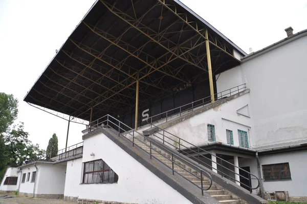 Estande Principal Antigo Estádio Epitok Budapeste — Fotografia de Stock