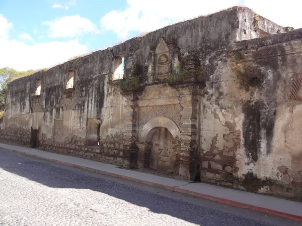 Hancur Bangunan Kota Antigua Guatemala — Stok Foto