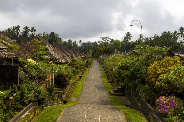 Penglipuran Tradiční Balijská Vesnice Poblíž Ubud Ostrově Bali Indonésie — Stock fotografie