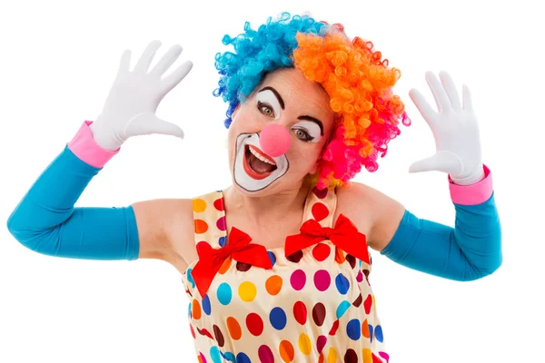 Grappige speelse clown — Stockfoto