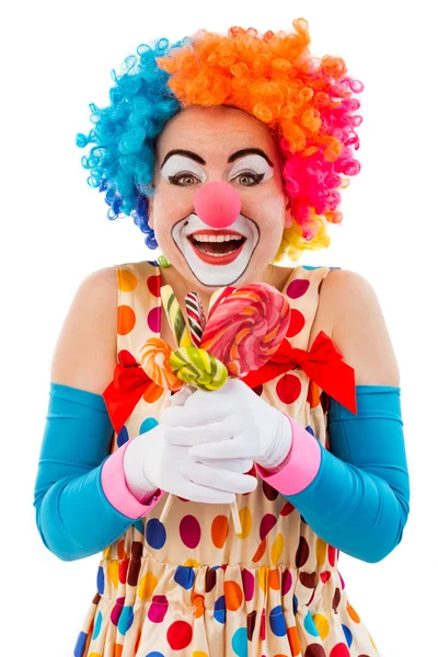 Смішний клоун грайливий — стокове фото