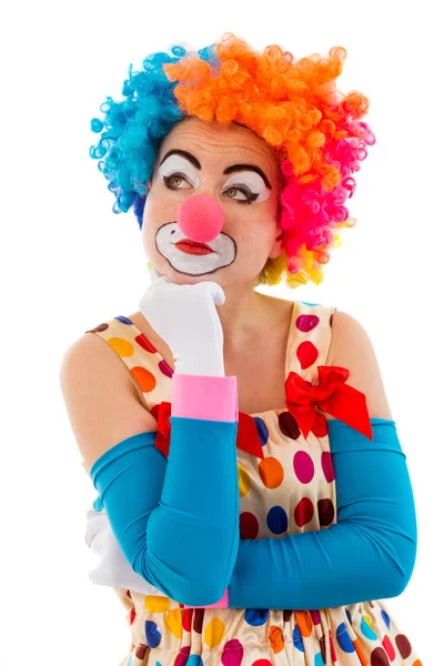 Смешной игривый клоун — стоковое фото