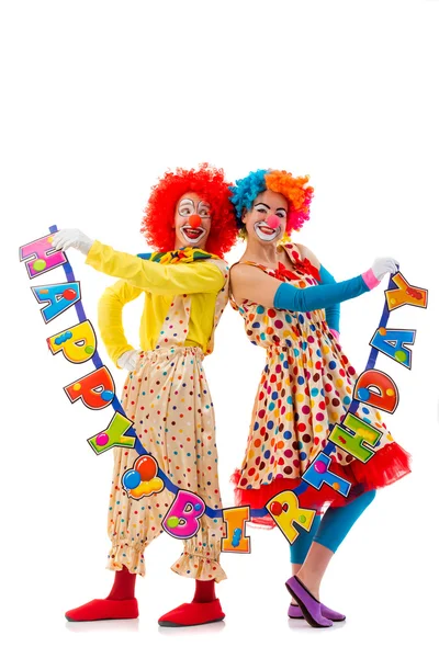 Grappige speelse clown — Stockfoto