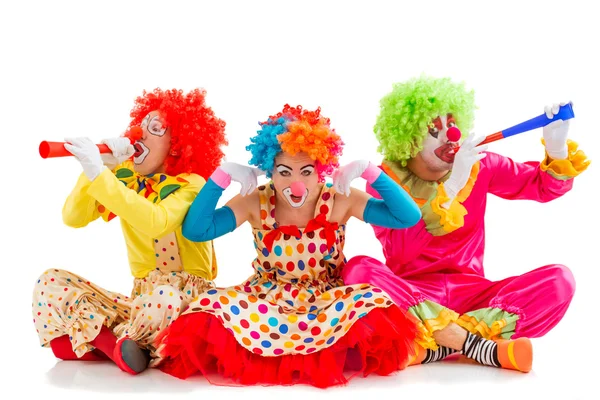 Roliga lekfulla clown — Stockfoto