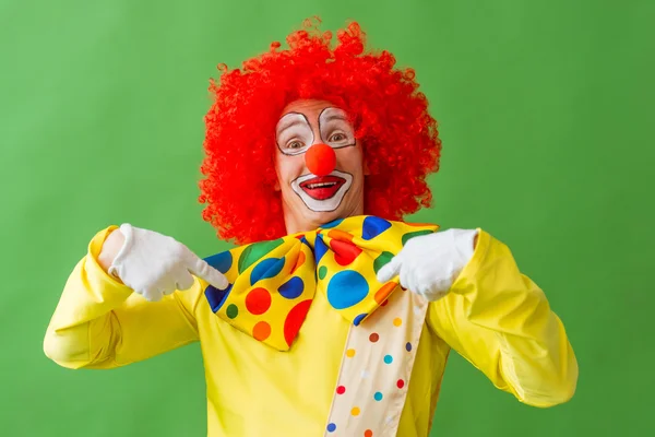 Roliga lekfulla clown — Stockfoto