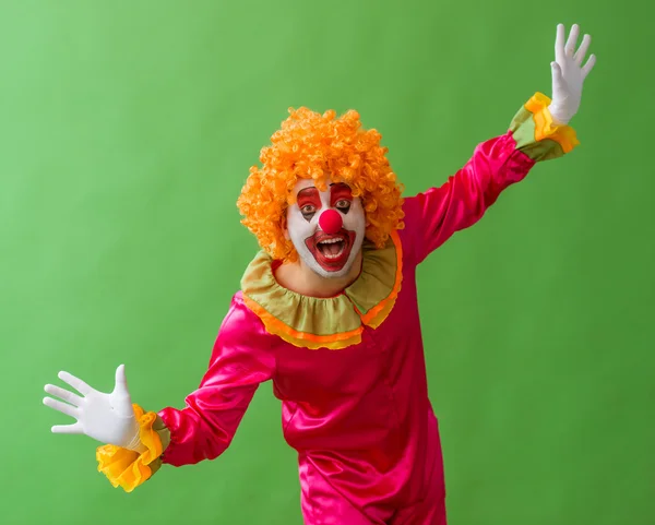 Roliga lekfulla clown — Stockfoto