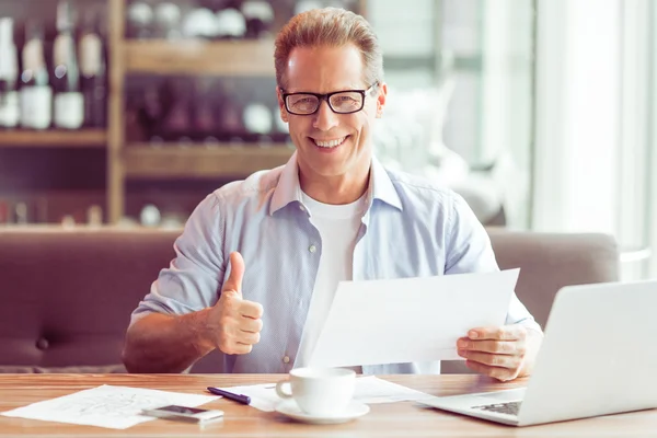 Business lunch at restaurant — Stock Photo, Image