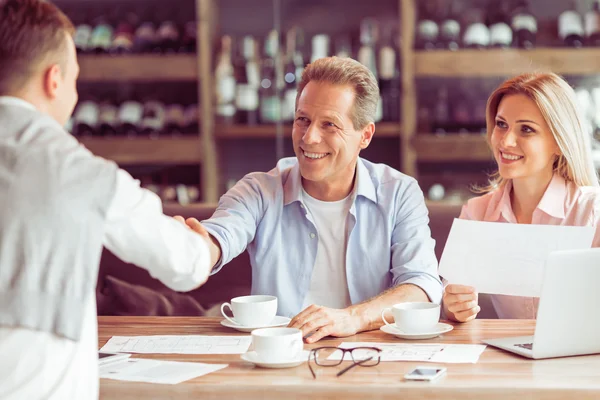 Pranzo di lavoro al ristorante — Foto Stock