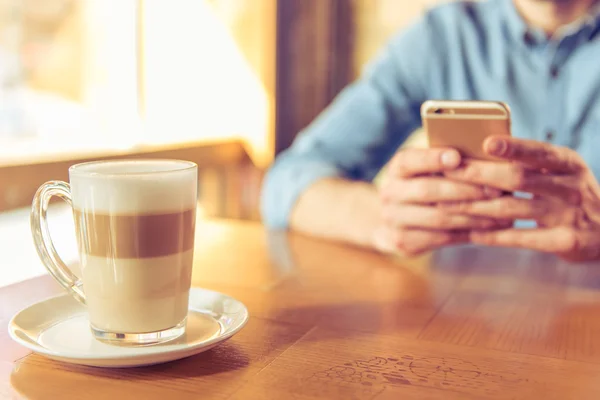 Young businessman in the cafe — Stock Photo, Image