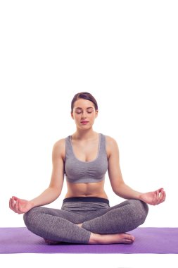 çekici kız yoga yaparken