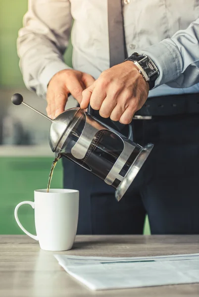 Handsome businessman at home — Stock Photo, Image