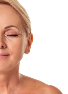 Güzel orta yaşlı kadın.