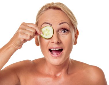 Güzel orta yaşlı kadın.