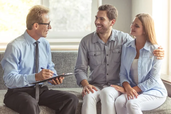 Coppia allo psicoterapeuta — Foto Stock