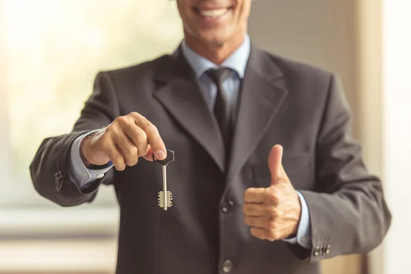 Handsome middle aged realtor — Stock Photo, Image