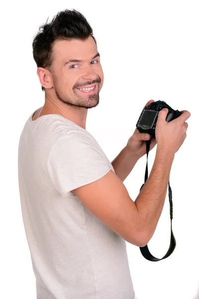 Fotograf på jobbet — Stockfoto