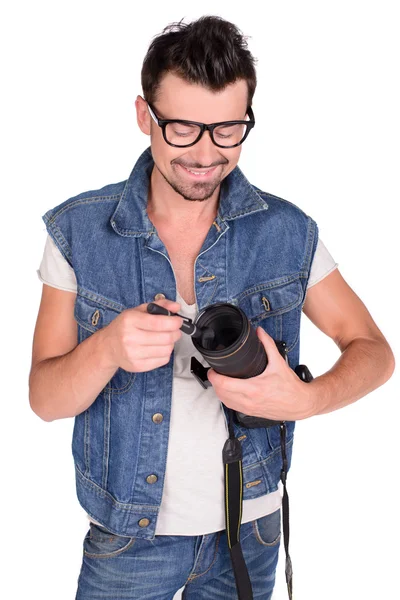 Fotografo al lavoro — Foto Stock