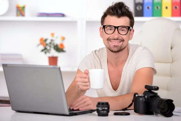 Fotógrafo a trabalhar — Fotografia de Stock