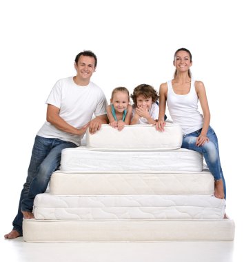 Aile ve birçok minder