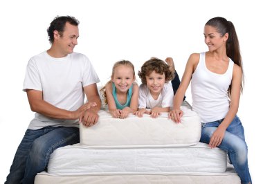 Aile ve birçok minder