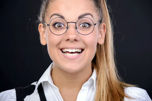 Nerd-Frau — Stockfoto