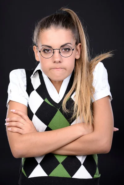 Mujer nerd — Foto de Stock