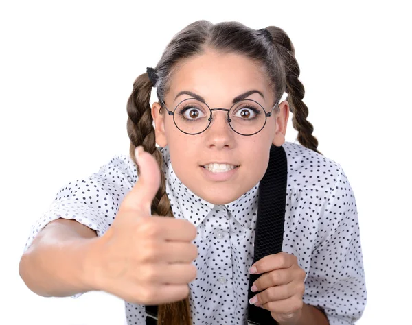 Nerd-Frau — Stockfoto