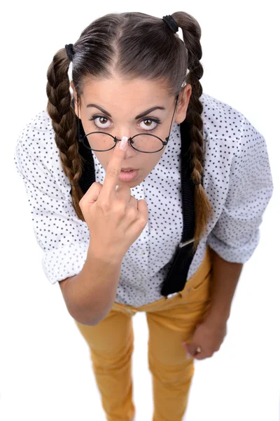 Nerd woman — Stock Photo, Image