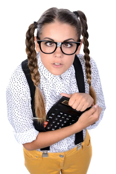 Nerd donna — Foto Stock