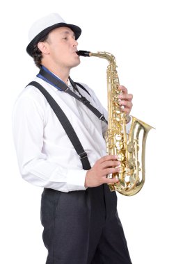 saksafon çalar