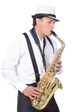 Saxophone player clipart
