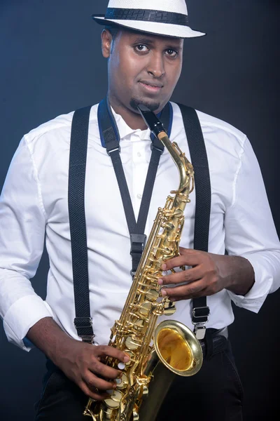 Saxophonist — Stockfoto