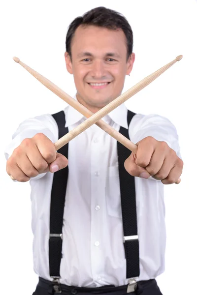 Hráč na bicí — Stock fotografie