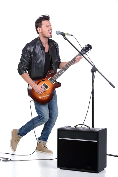 Guitar player Stock Image