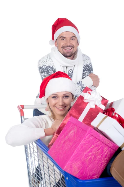 Pareja de Navidad — Foto de Stock