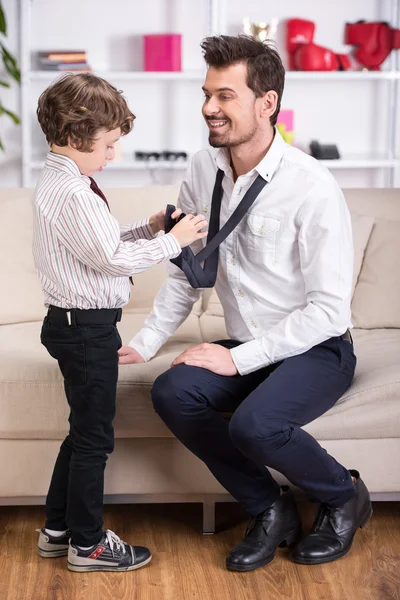 Vader en zoon — Stockfoto