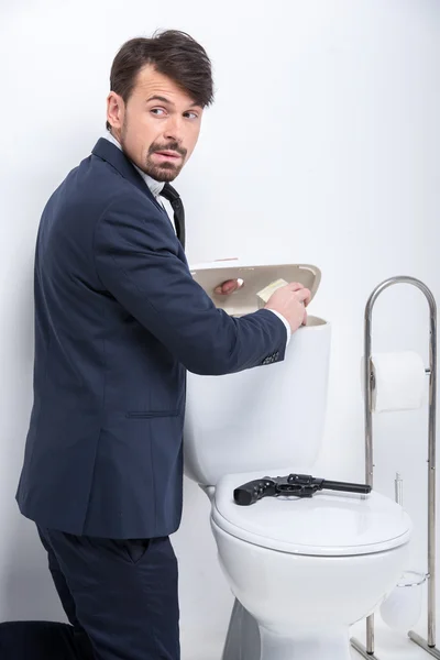 Bedrijf. Toilet — Stockfoto