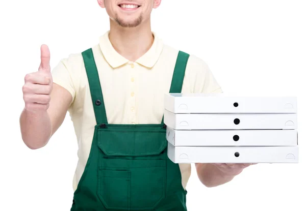 Levering. Pizza. — Stockfoto