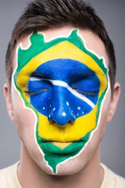 Face art. Flags. — Stock Photo, Image