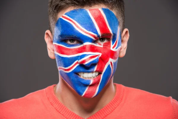 Face art. Flags. — Stock Photo, Image